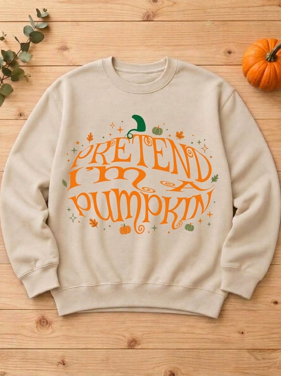 Pretend i'm Pumpkin Halloween Sweatshirt - Image 4