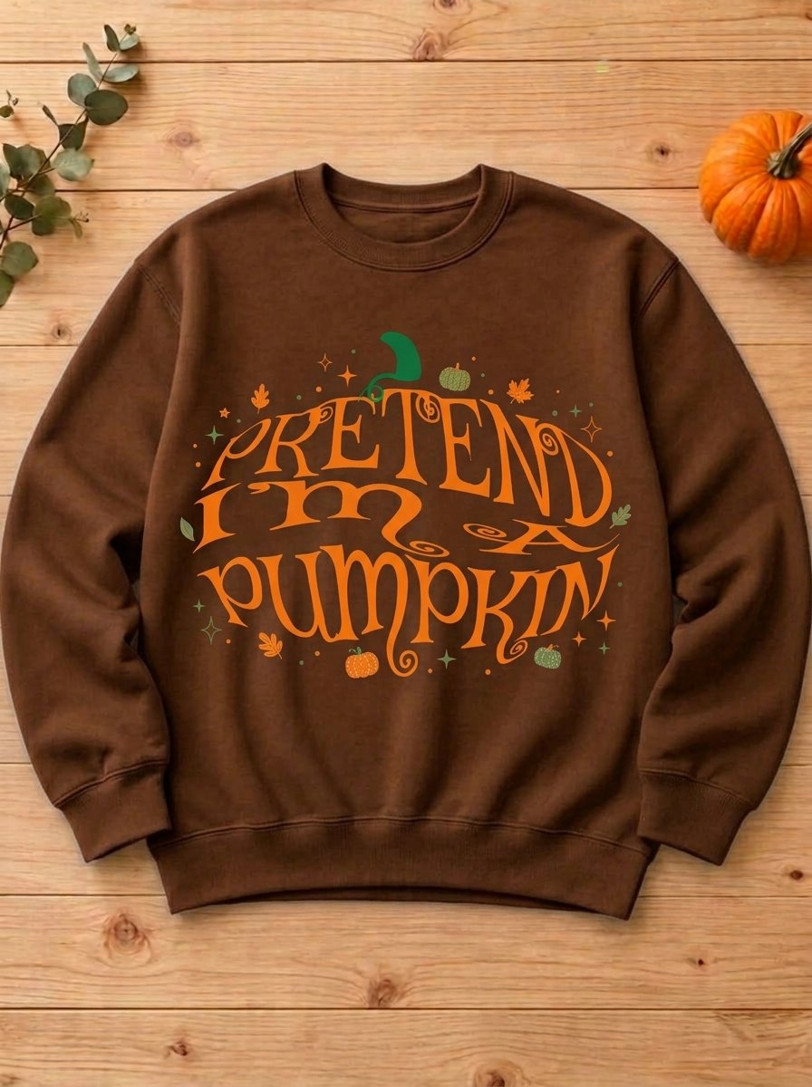 Pretend i'm Pumpkin Halloween Sweatshirt - Image 2